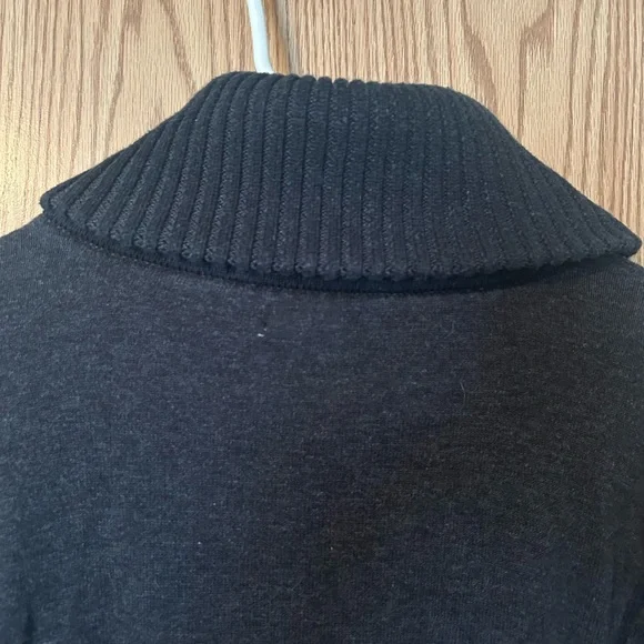 Cache Black Ribbed Collar Jacket XL - Picture 12 of 14